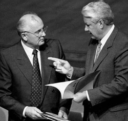 Горбачев и Ельцин. «Борис, ты не прав!». — «Я прав всегда!»